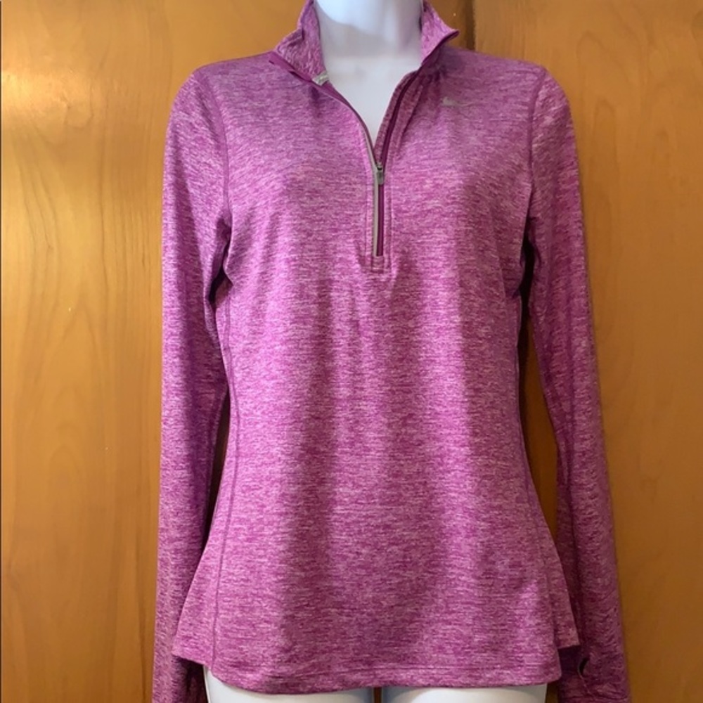 Nike 1/2 zip dri-fit long sleeve running t…